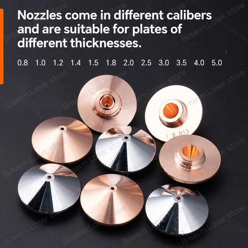 فوهة ليزر Raytools D32 M14 H15 مفردة مزدوجة مطلية بالكروم 1.2 1.5 1.4 2.0 2.5 لفوهات رأس الليزر Raytools Precitec WSX