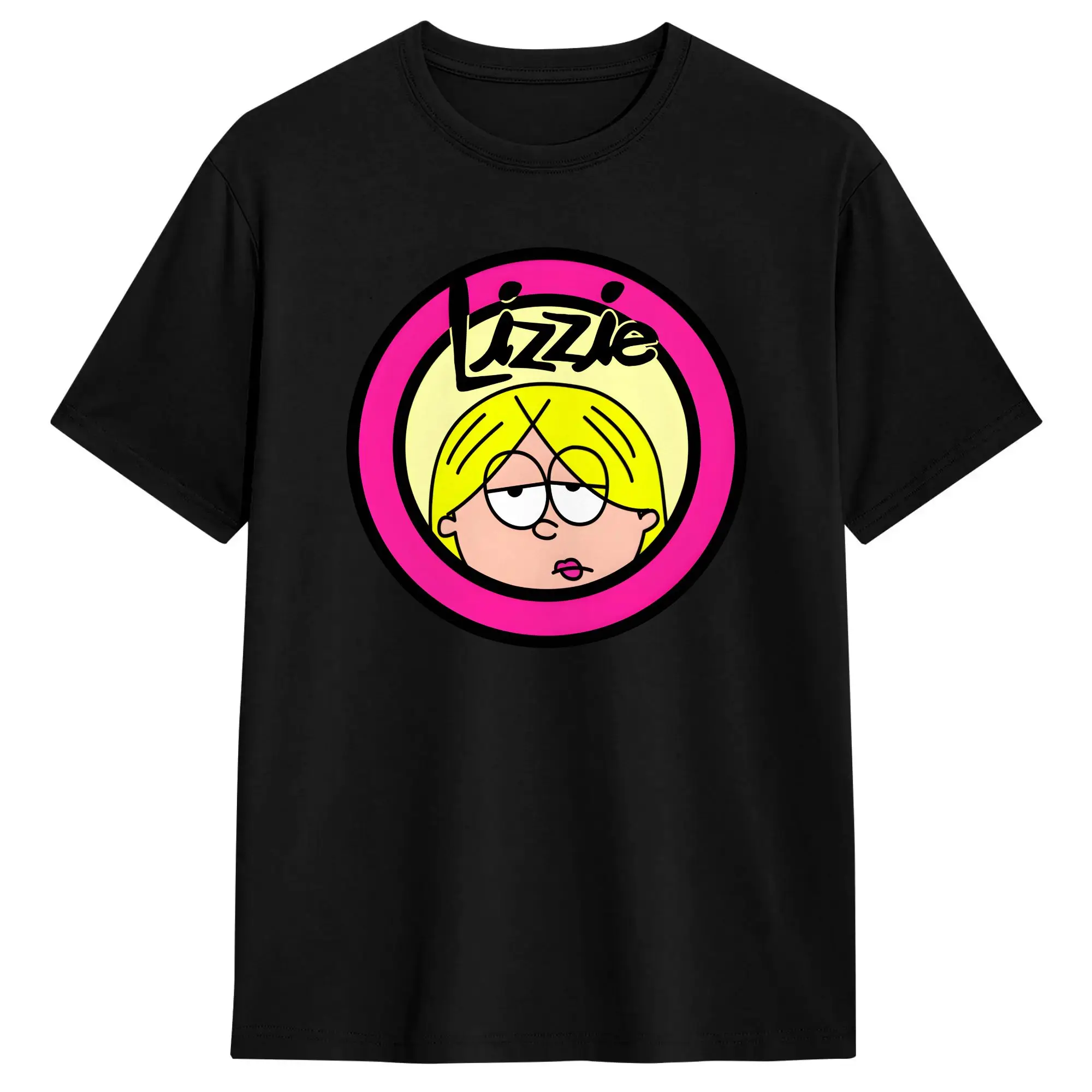 Vintage Lizzies McGuires T-Shirt for Men Round Neck Pure Cotton T Shirt Lizzie  Short Sleeve Tees Gift Idea Tops