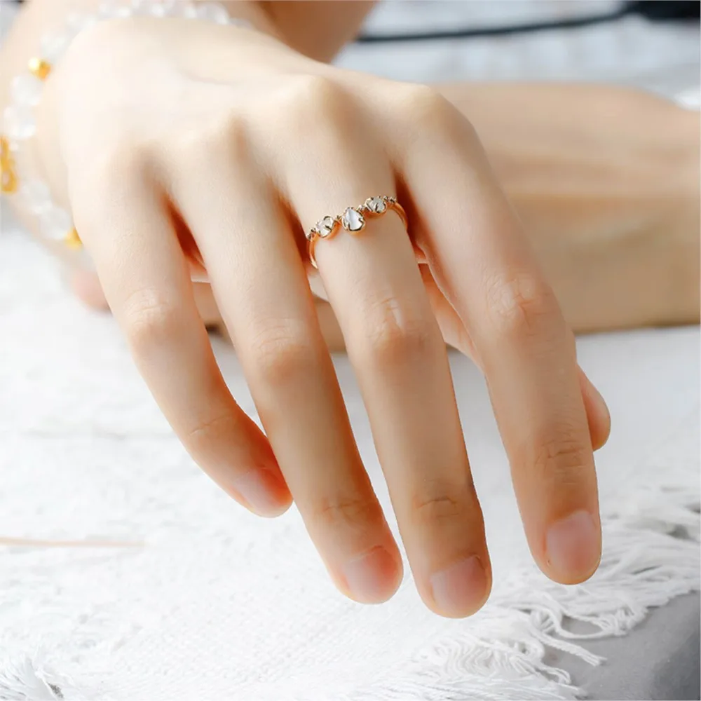 LAMOON Vintage Natural Moonstone Gemstone Ring For Women Elegant Exquiste Crown 925 Sterling Silver Gold Plated Fine Jewelry