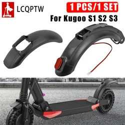 Electric Scooter Front and Rear Fender Tail Lamp for KuGoo S1 S2 S3 Skateboard Parts Mudguard Tire Splash Fender Accessories