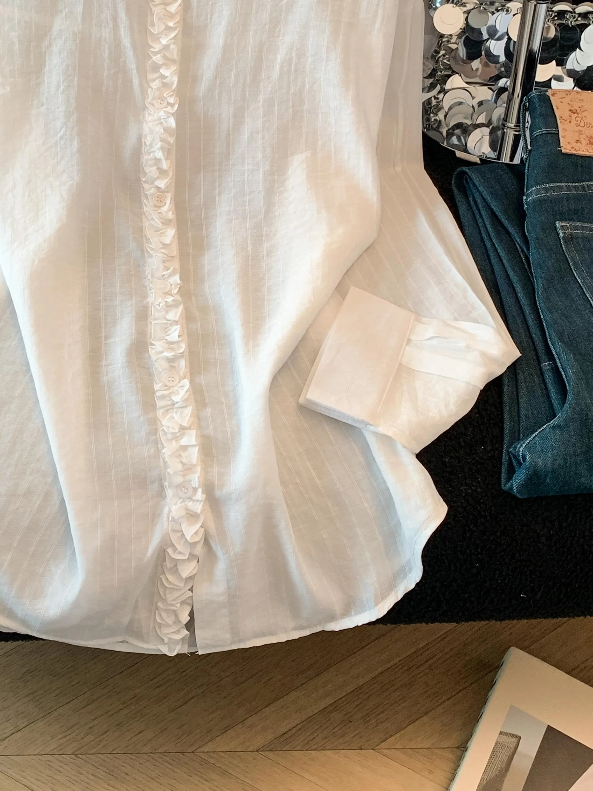 

White Long Sleeve Sun Protection Silk Cotton Linen Women's Summer Thin Loose Drapey Shirt Cardigan Korean Style Commute