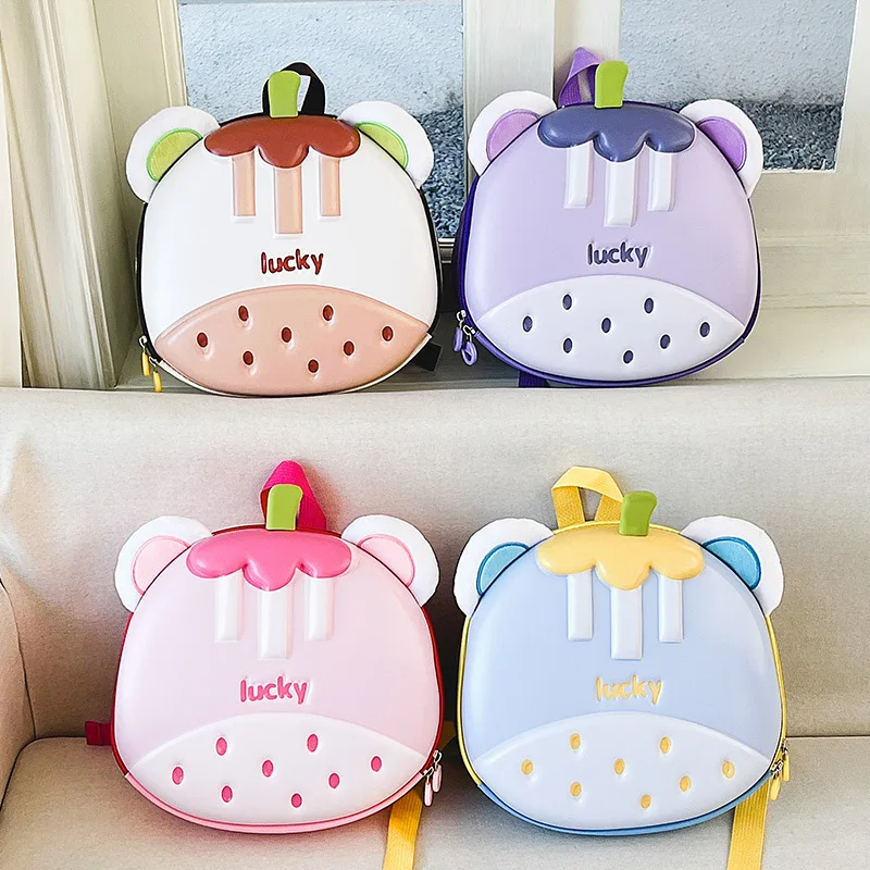 Cute little rabbit baby backpack for kindergarten, eggshell backpack, lightweight schoolbag for boys and girls to go to school