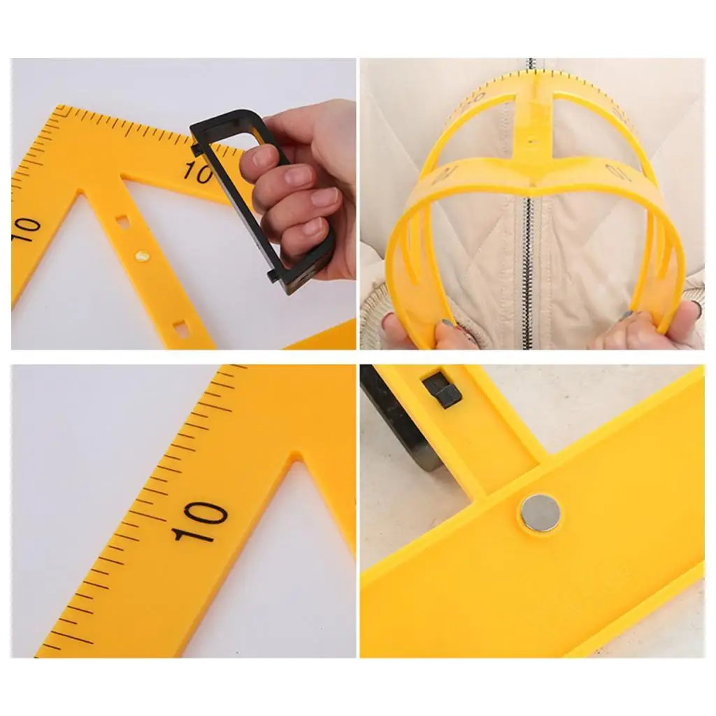 Math Geometry Ruler Set for Blackboard Whiteboard with Digital Angle Compass for Classroom School Office Home Drafting Use