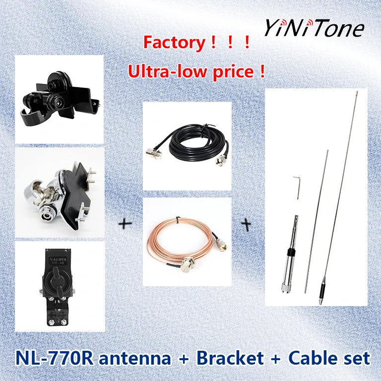 Antenna set NL770R with RB400/RB46 Mount Bracket and 5M RG58/SC316 Extension Cable For Car Radio Kenwood Antenna mounting kit