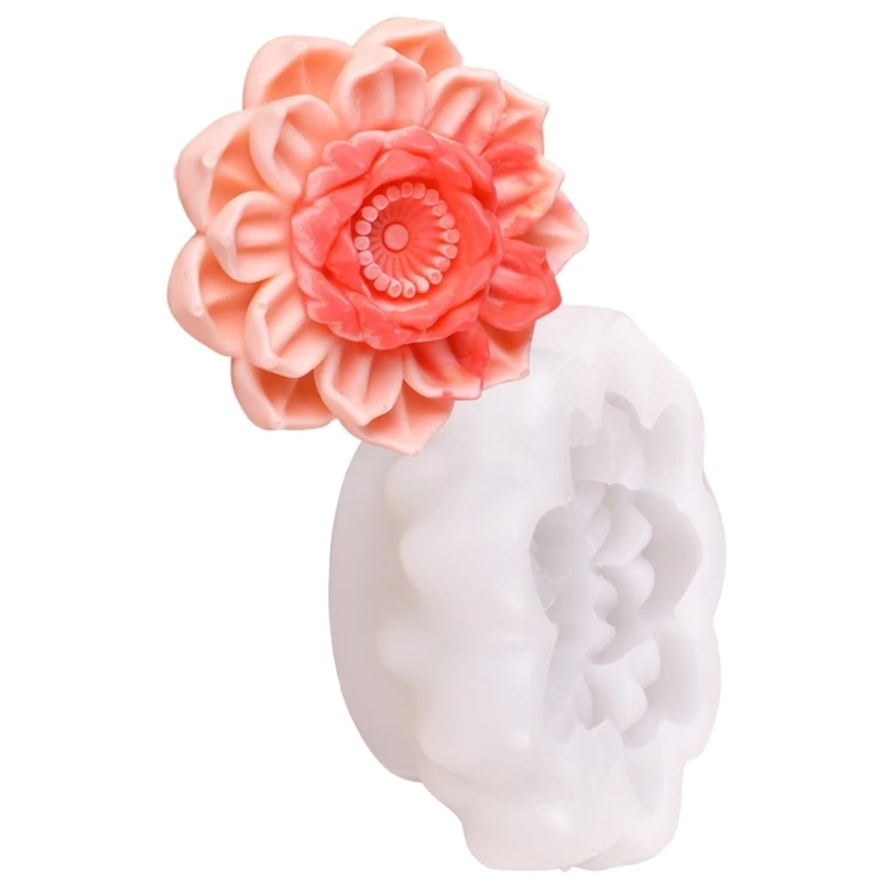 YQ Flexibele Siliconen Mal 3D Bloemvormige Wax Kaars Mallen Geurende Aromatherapie Maken Mold Handgemaakte Ornament Mold