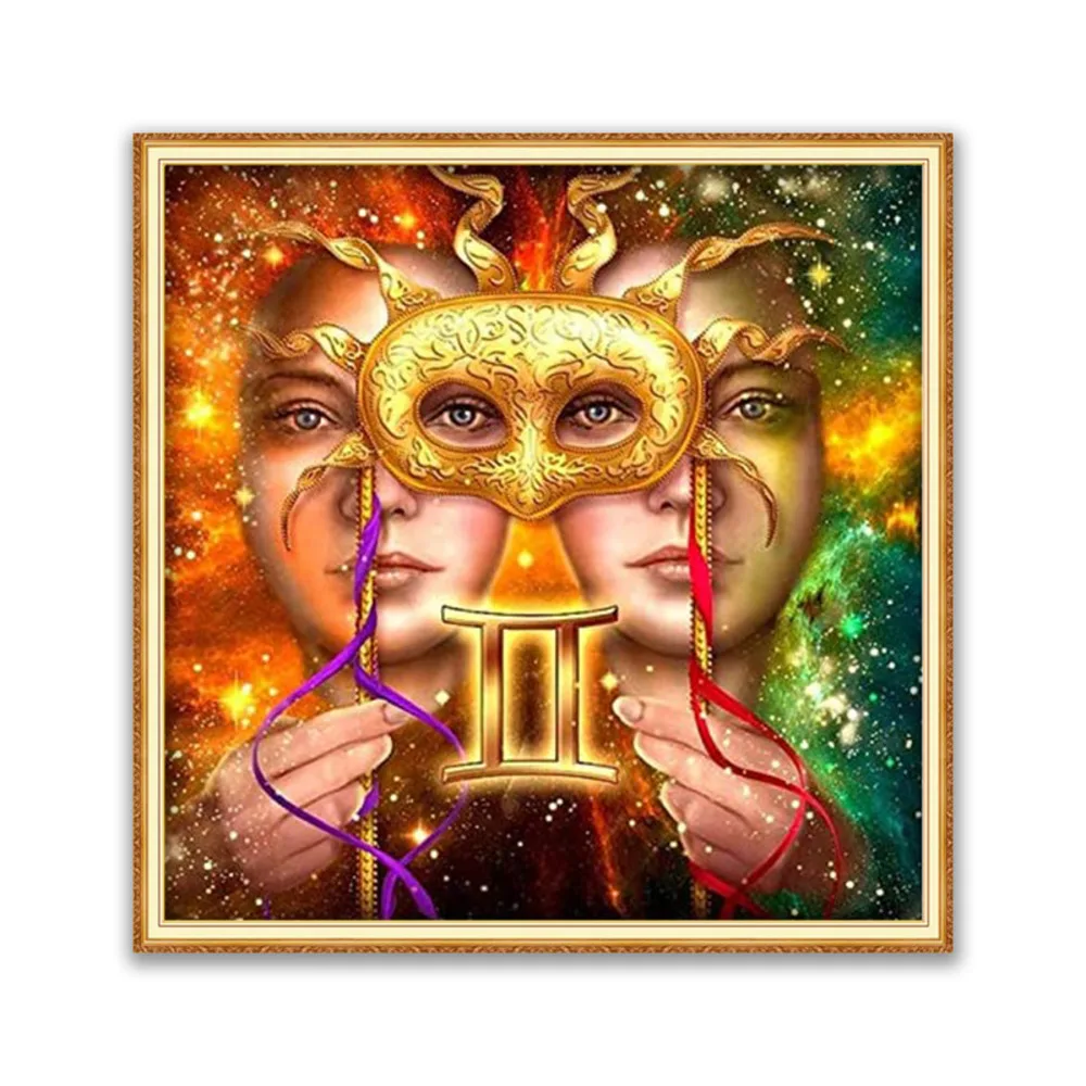 Region 12 Zodiac DIY Embroidery Cross Stitch 11CT Kits Needlework Craft Set Printed Canvas Cotton Thread Home Decoration Sell