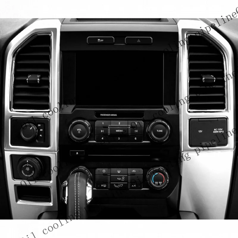 A+ For Ford F150 F-150 2015-2020 Silver Car Central Console Air Outlet Vent Trim 4x