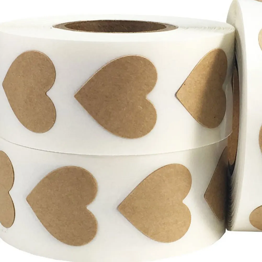 

1 Roll Attractive Heart Design Sticker Resealable Adhesive Label for Valentine S Day Gift Packaging Favors Seals