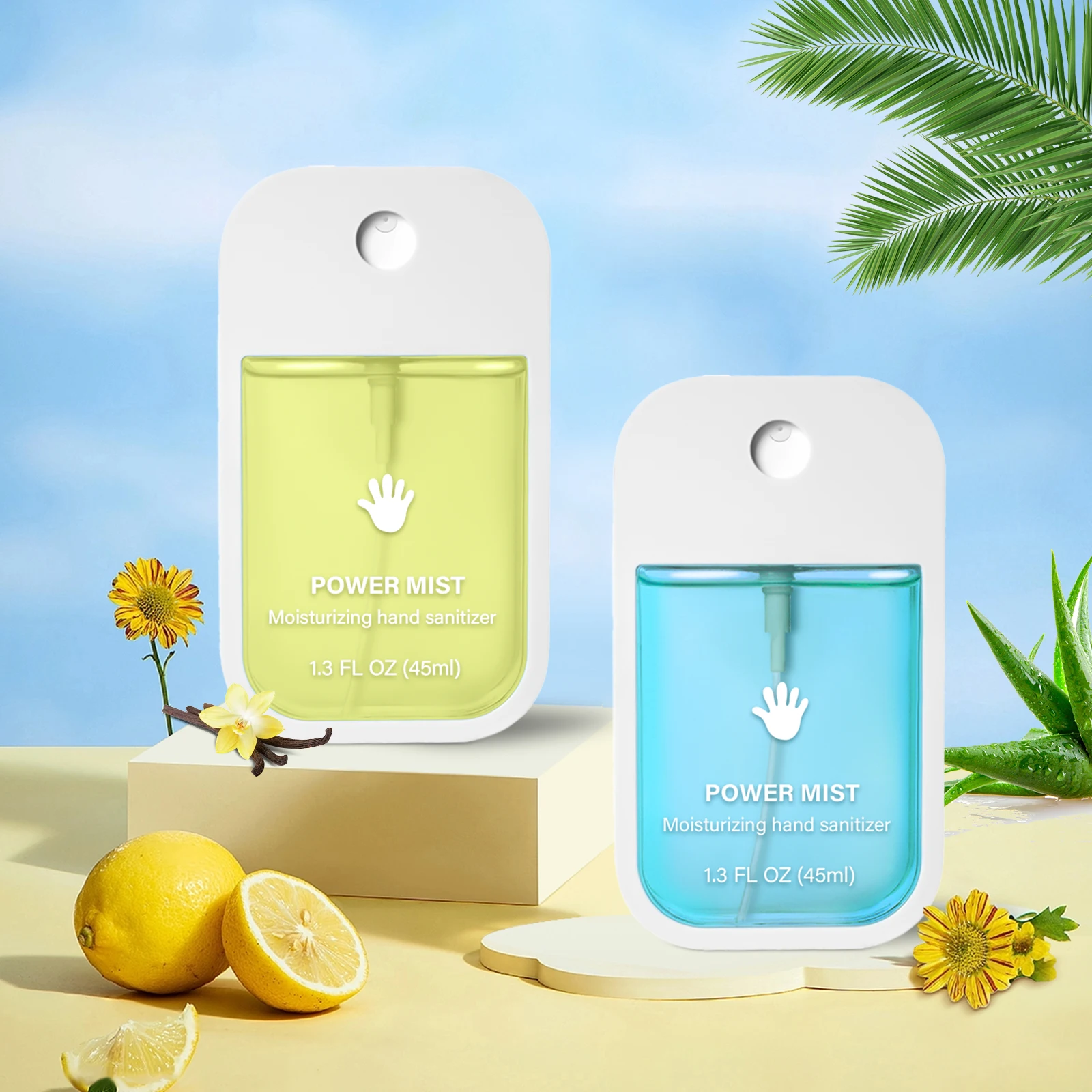 Reisegröße Handdesinfektionsspray 1-6er-Pack - Alkoholfrei & Feuchtigkeitsspendendes Gel, 45ml Flaschen für Unterwegs, Büro & Tägliche Pflege. – Detail 4