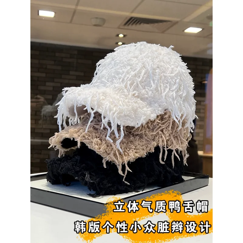 Winternew Arrivalstuffedniche Style Dreadlocks Hard Top Stereo Baseball Cap Female Fashionstylish Show Face Small Trend
