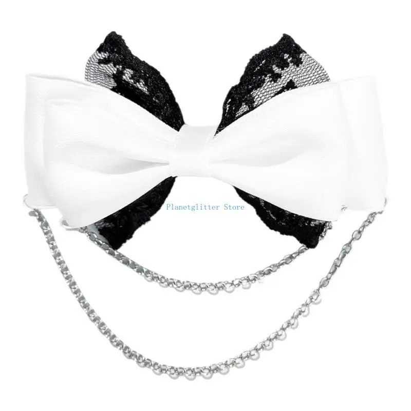 

652B Baby Bowknot Hairpin Women Ponytail Hairclip Lovely Elegant Bows Hairpin
