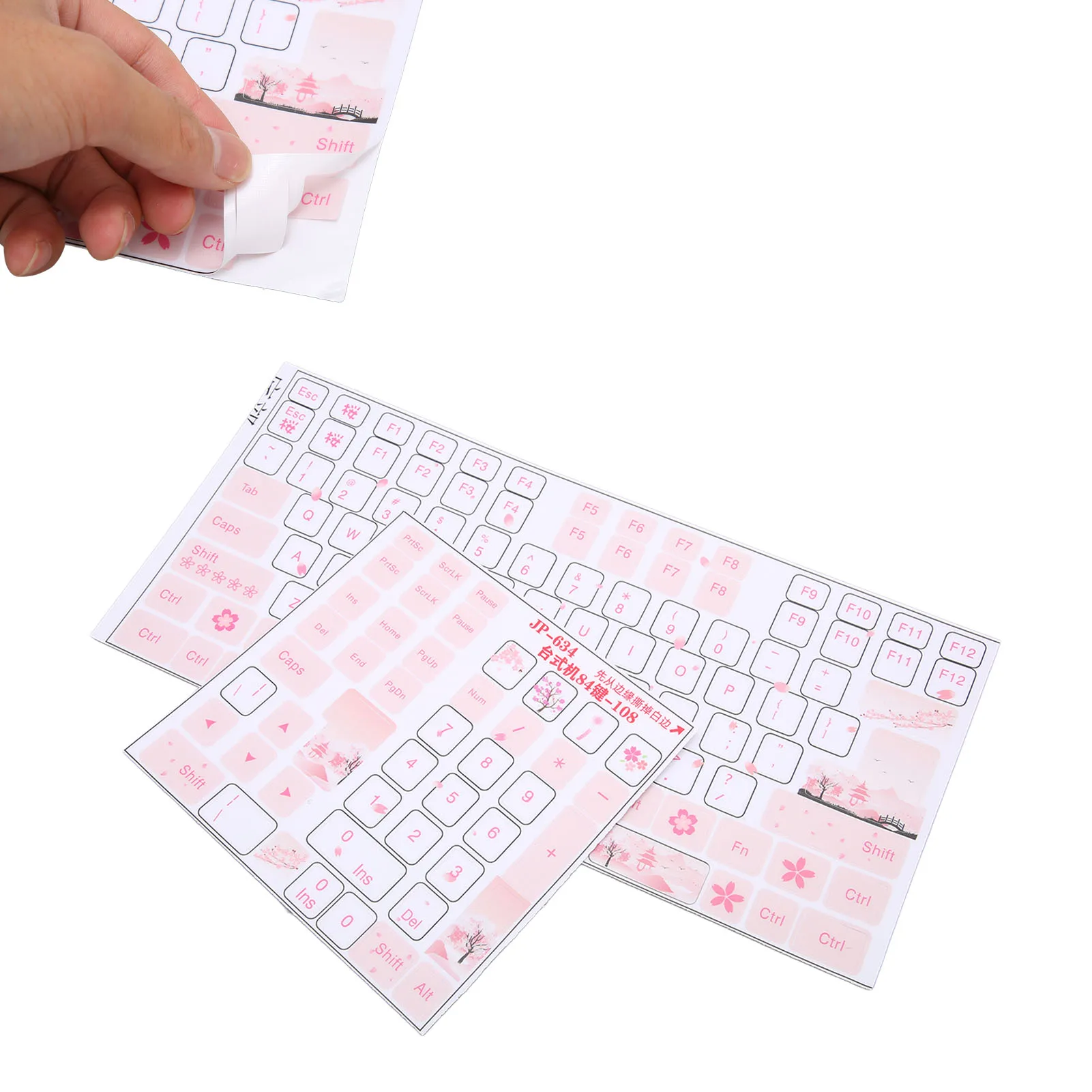 Mechanical Keyboard Stickers Wear Resistant PVC Material Keycaps Stickers Scratch Resistant for Laptop for Desktop