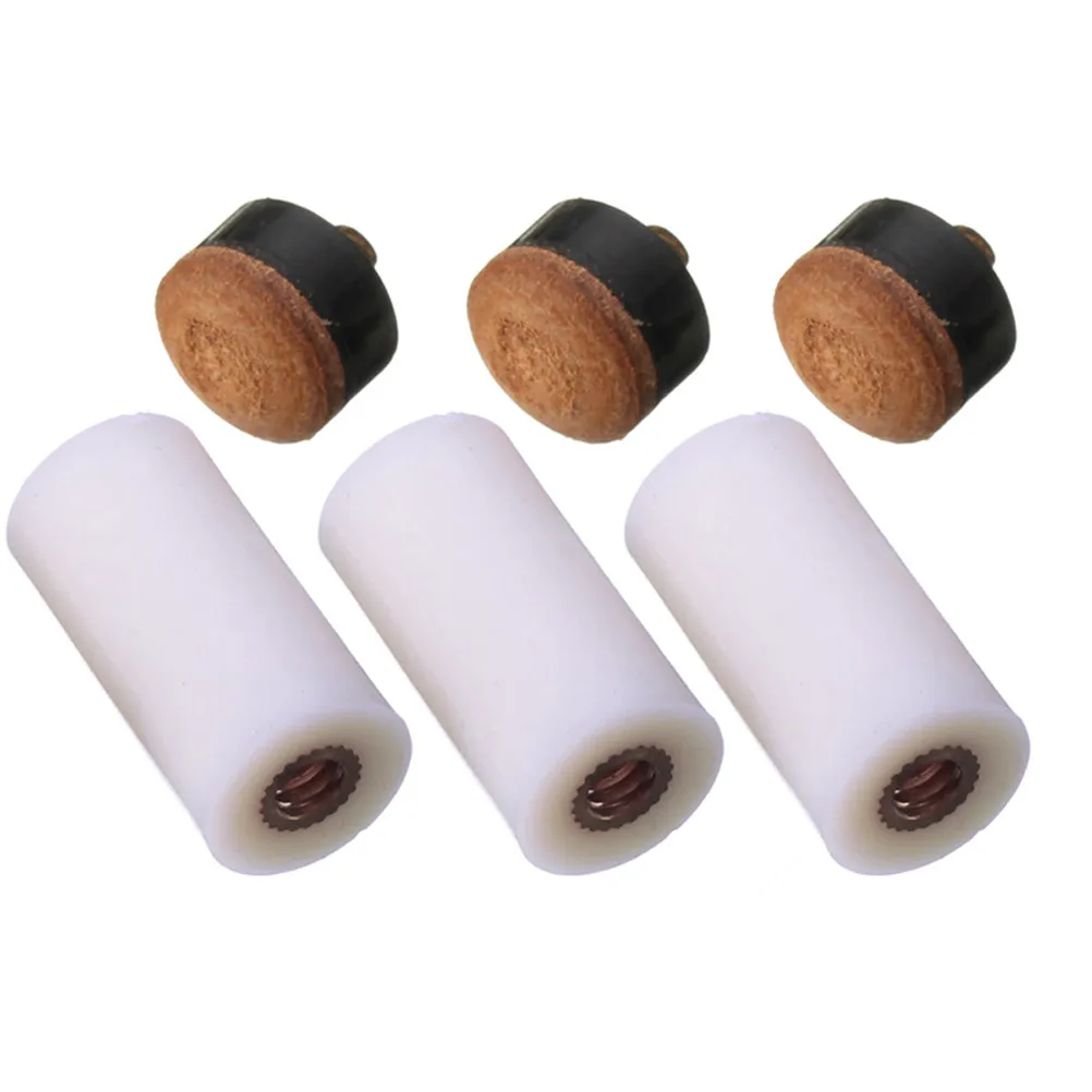 

10Pcs Billiard Tips American Style Replacement Screw-on Cue Ferrules Hard Pool Cue Stick Ferrules Strengthen Handle End