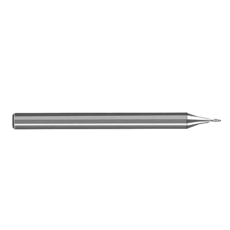 HRC55 hard metal Mini Small Diameter Micro Ball End Milling Cutter R0.1mm-R0.45mm CNC Tool