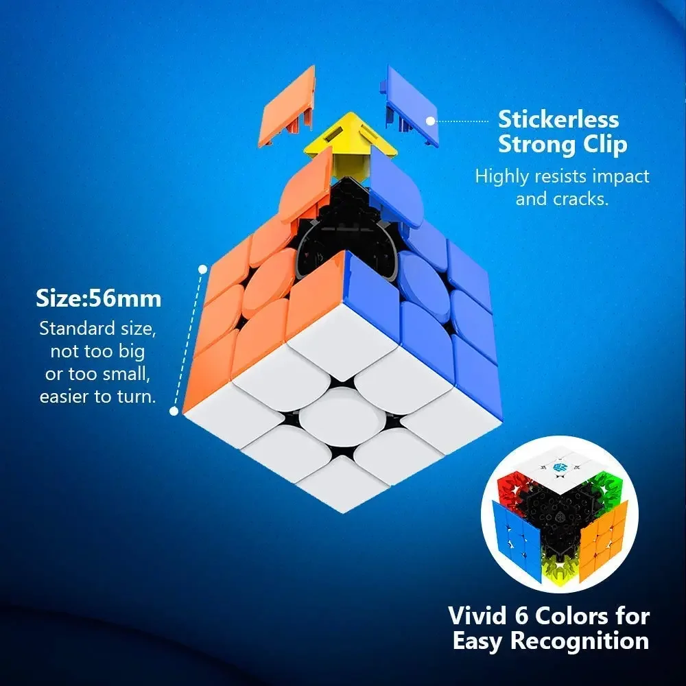 GAN 356 RS 3X3 Magic Speed Cube Stickerless Profissional Fidget Brinquedos GAN 356RS Cubo Magico Puzzle