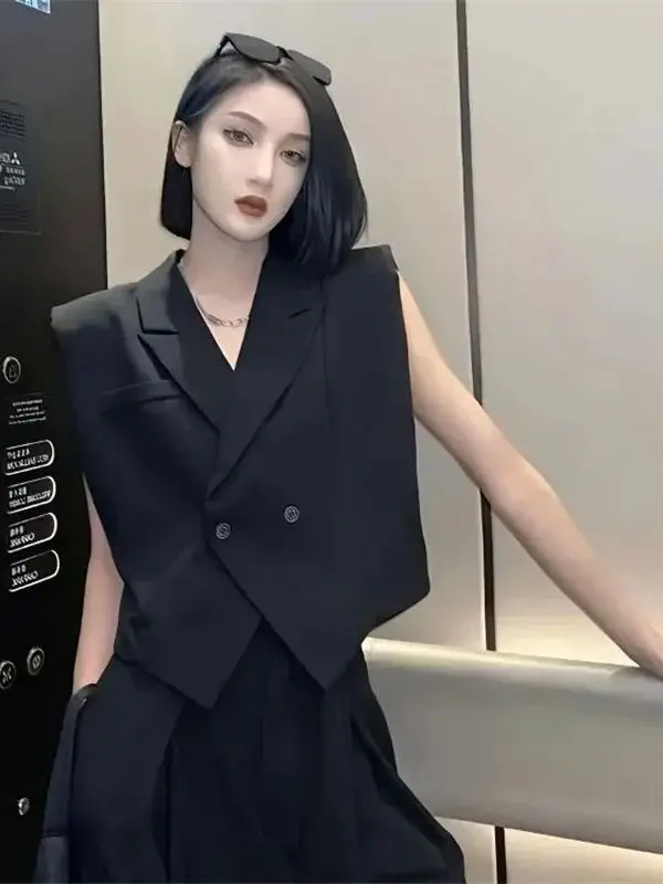 

Chic Slim Fit Women's ort Suit Vest Temperament Super Faion Cotton Jaet for Autumn Season Ladies' Premium Clothing