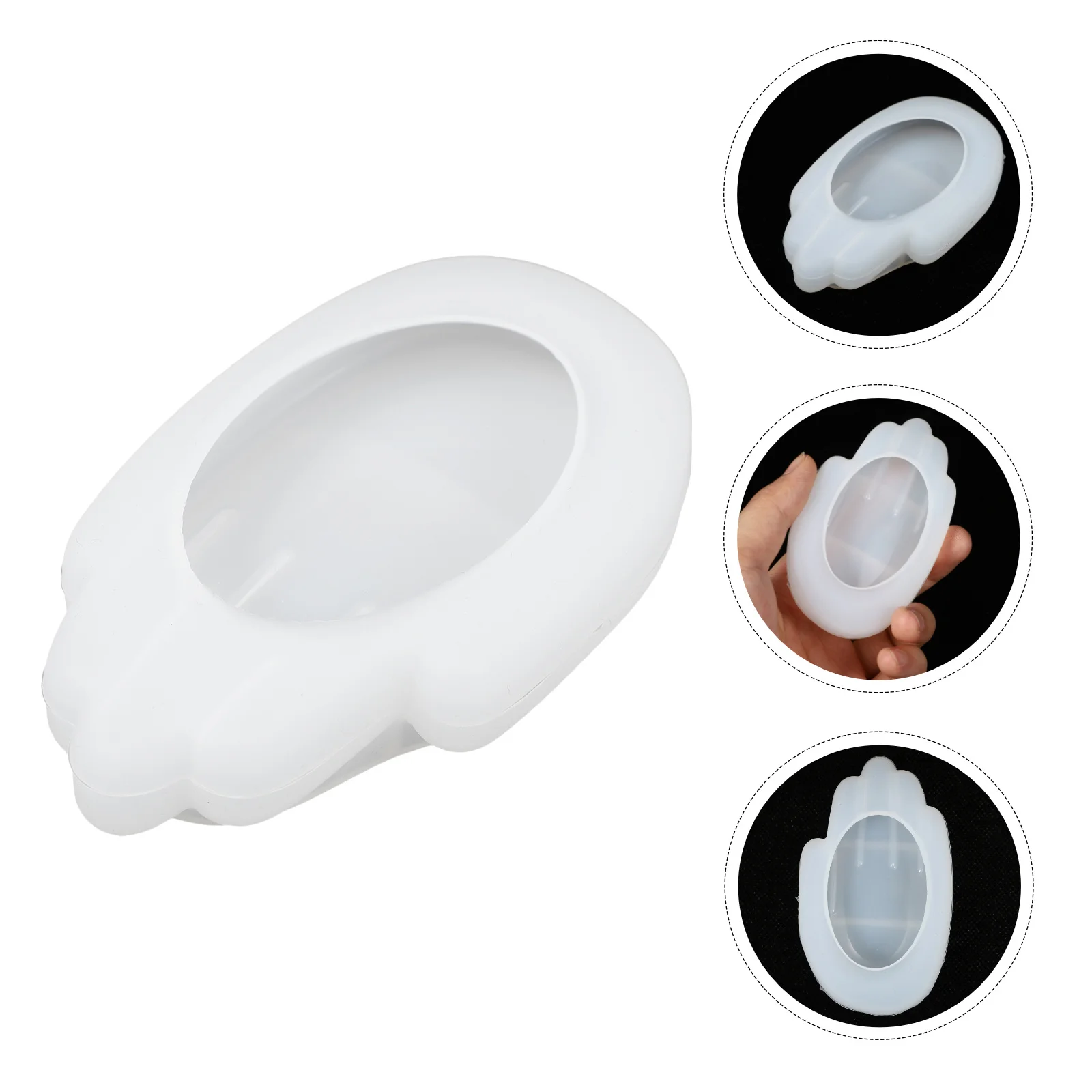 Caja de almacenamiento de jabón de silicona duradera con forma de palma, soporte para jabón, bandeja de drenaje para baño, cocina, ducha, organizador de fregadero, 1 Uds.
