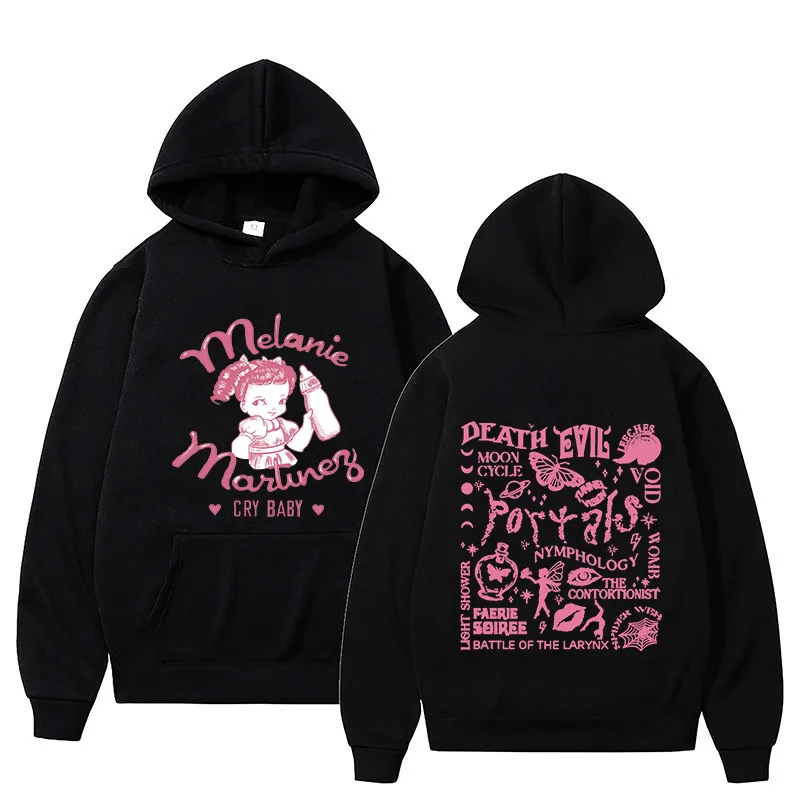 Melanie Martinez Cry Baby Hoodie for Men Vintage Hoodies Streetwear Y2k Pullovers Graphic Sweatshirts Fleece Streetwear Clothes