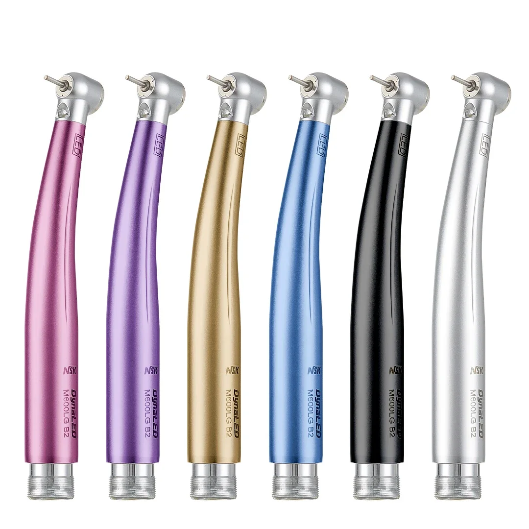 NSK Bearing DynaLED M600LG Handpiece with Light B2 M4 Colorful Push Button High Speed Handpiece Air Turbine Dentist Tool