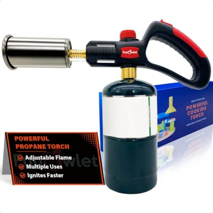 

Мощная зажигалка для приготовления пищи, пропановая горелка, кулинарная кухонная головка, Sous Vide, древесный уголь, стартер для костра, метатель пламени, пожарный гриль