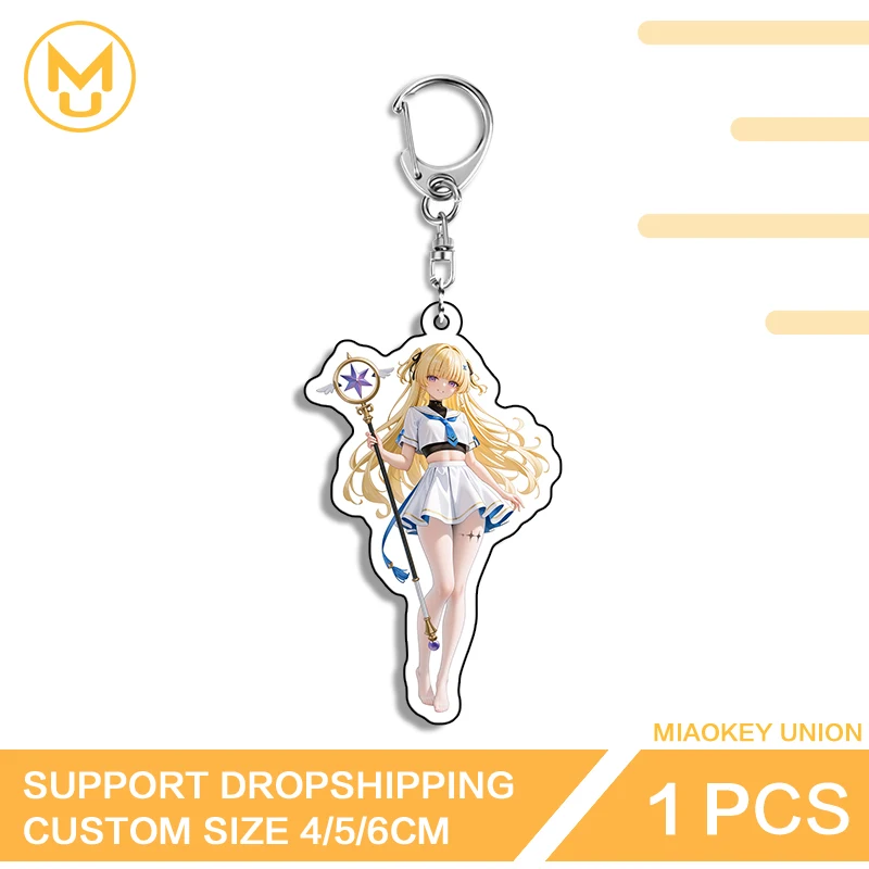 Wuthering Waves Cartethyia Alluring Mage Keyring Unique Waifu Daily Wear Acrylic Props For Backpack Clothes Hat Jewelry Gifts
