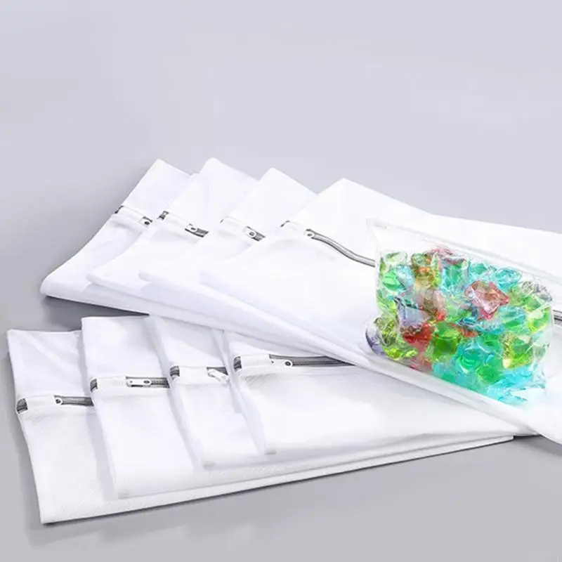 مجموعة من 2 أكياس الغسيل الشبكية أكياس غسيل كبيرة لخزائن الجوارب بلوزة الغسيل N58D