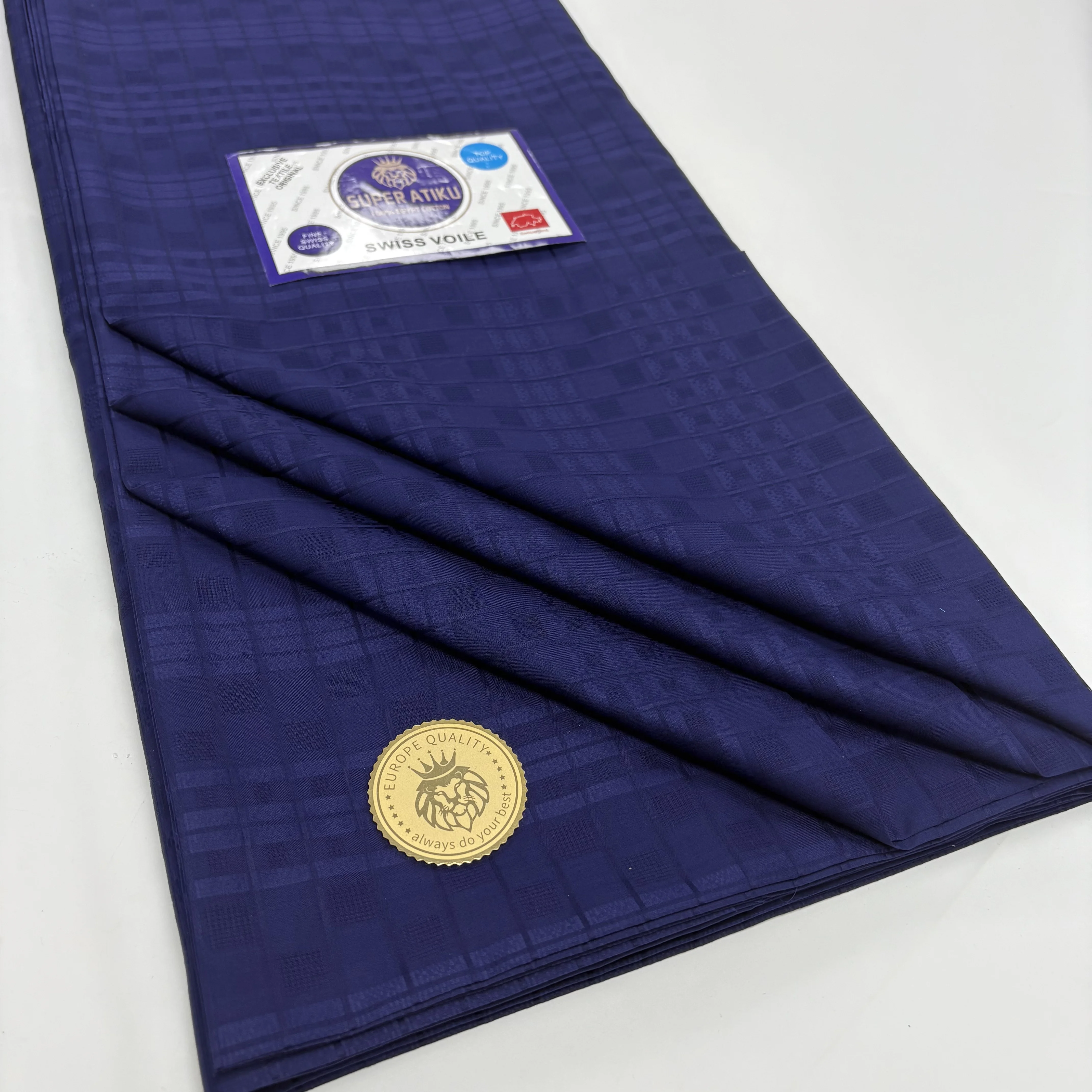 

High Quality Nigeria Lace Fabric 2026 Atiku Man African Swiss Luxury Pure Cotton Material For Sewing