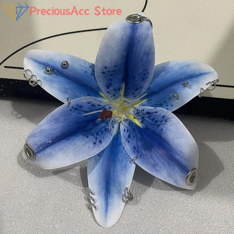 Legierung Schlüsselanhänger Telefon Charms Blume Schlüsselanhänger Schlüsselanhänger Elegante Imitation Blumen Anhänger Tuch Schlüsselanhänger Tasche Anhänger Geschenk Schmuck