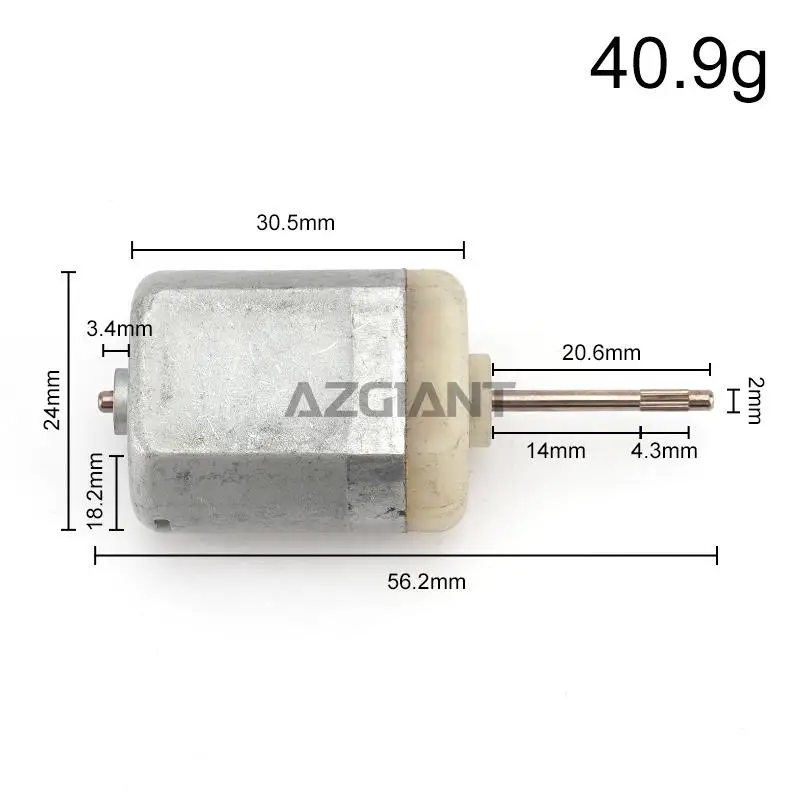 AZGIANT Micro Motor DC 12V 56mm Axis Knurled Shaft Copper Carbon Brush Low Noise Stable Operation DIY Toy Special Offer