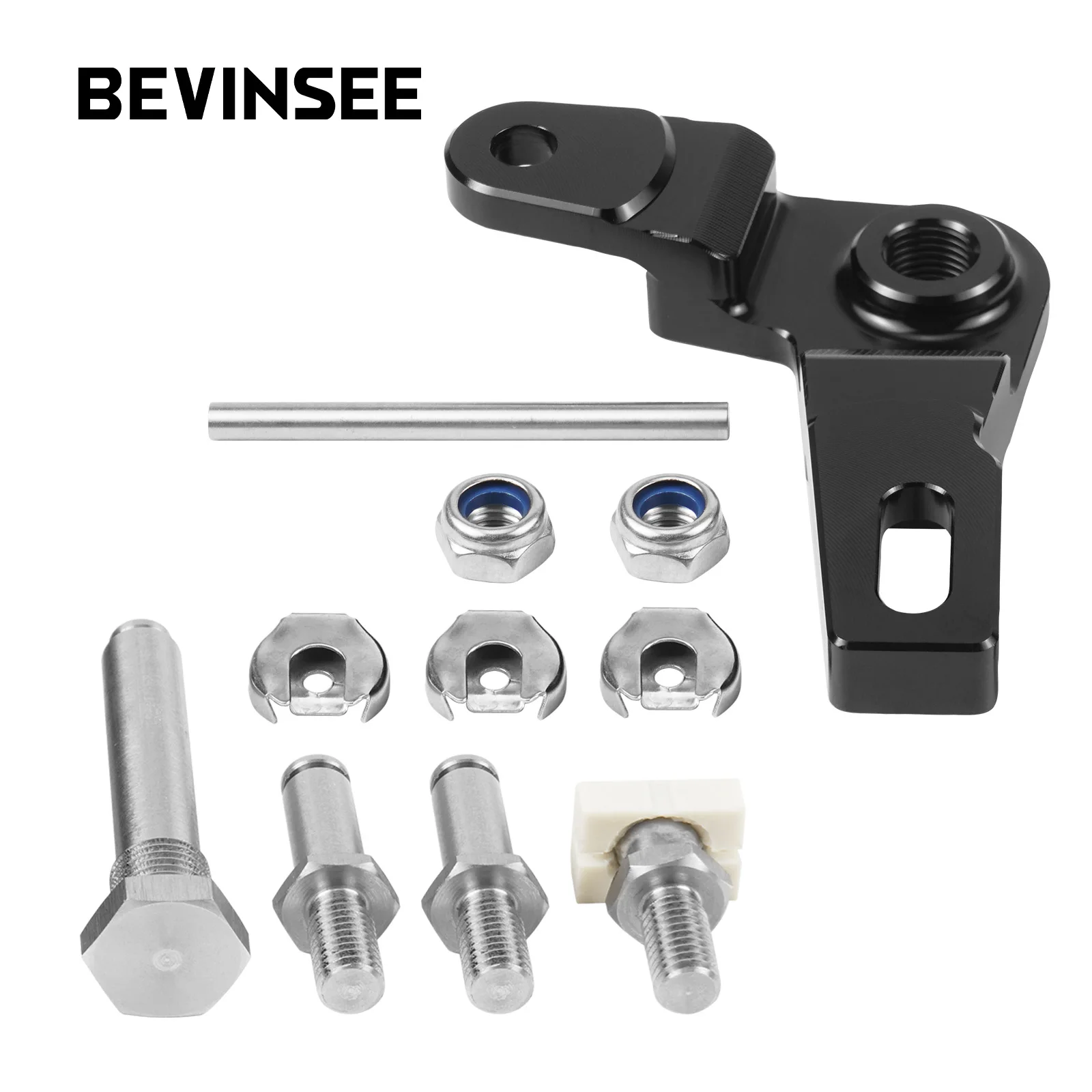 BEVINSEE Adjustable 6-Speed Side-to-Side Shift Lever Kit Only for Audi A3 S3 8V 8P, for Audi TT 8J 8N 8S, for SEAT Leon, for VW