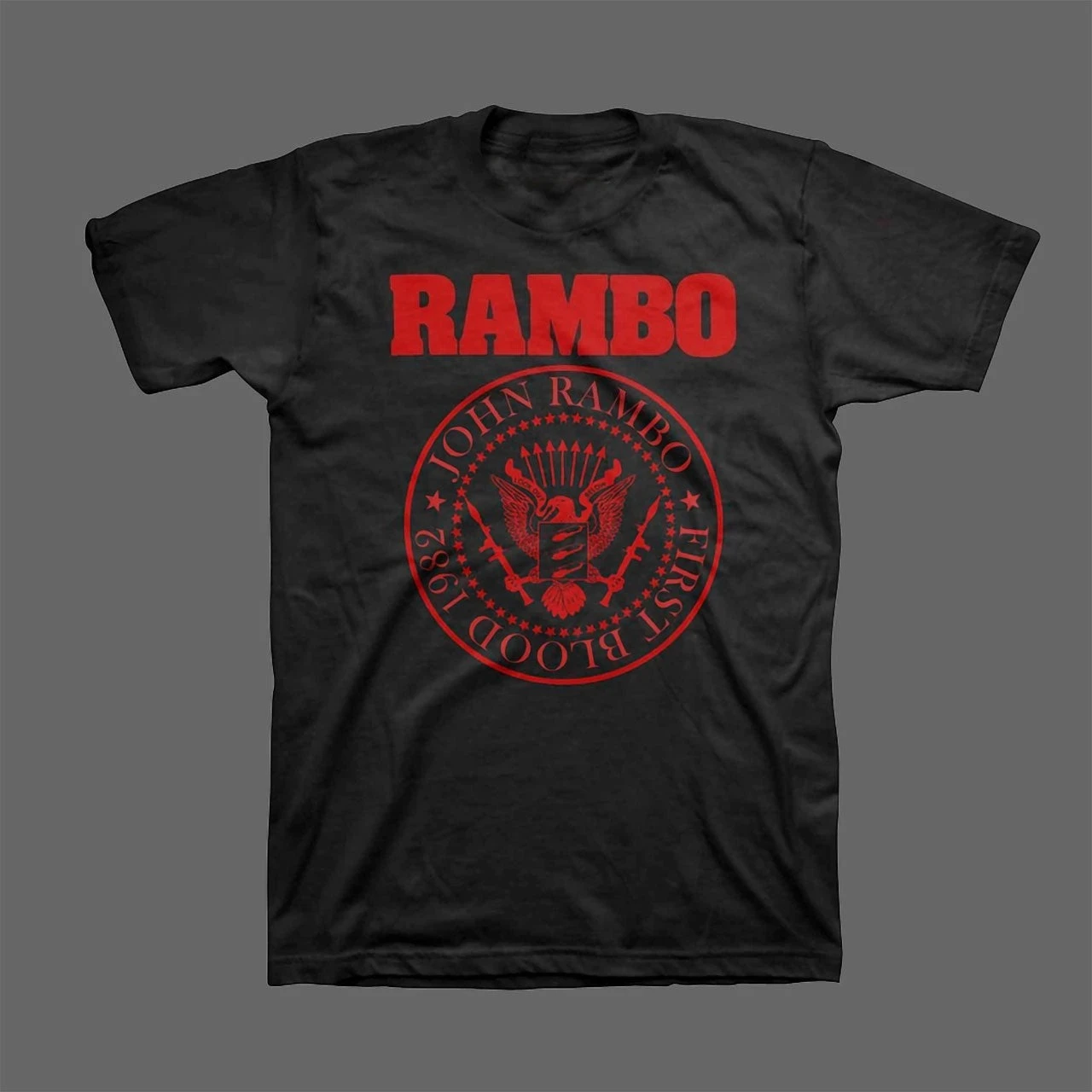 

Одежда Rambo Red Seal с периферийным узором и принтом, летние роскошные брендовые хлопковые мужские и женские футболки с короткими рукавами