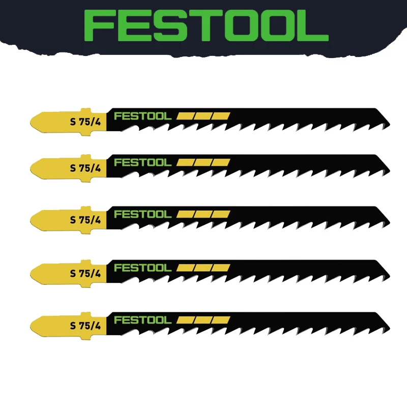 フェスツール 204305   ジグソーブレード S75/4 3 インチ 6 TPI 高速クリーンカット T シャンクデザイン針葉樹広葉樹カット曲面鋸刃