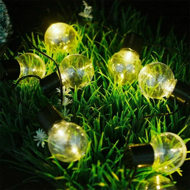 Imagem -02 - Solar Powered Retro Bulb String Lights para Jardim Lâmpada de Verão Fada ao ar Livre 10led 3.5m