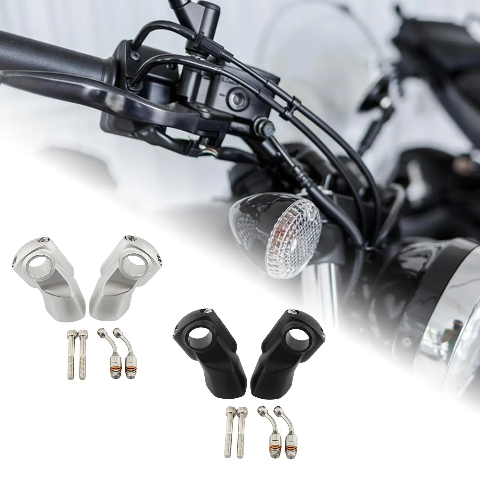 Motorcycle Handlebar Risers Parts Easy Installation High Performance, Replacement Bar Mount Clamps for Triumph Rocket 3R