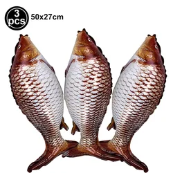 3pcs/Set 19.7inch Crucian Carp Fish Balloons For Fish Birthday Decorations Sea Gone Fishing Party Decorations Balloons Supplies