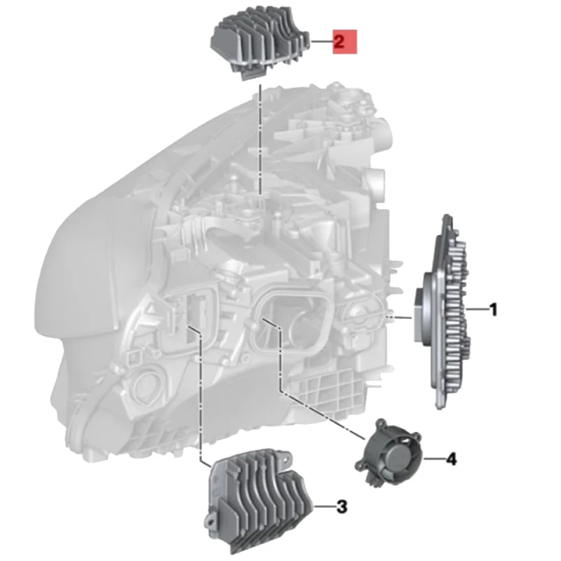 63119851047   Módulo de controle de farol LED esquerdo para BMW M4 G22 G26 M3 G80 Angel Eyes fonte de luz DRL circulação diurna