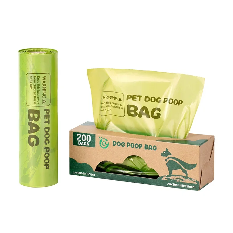 200pcs/Roll EPI Degradable Big Dog Poop Bags for Dog Large Waste Bags Doggie Outdoor Home Clean Refill Garbage Bag Pet Supplies