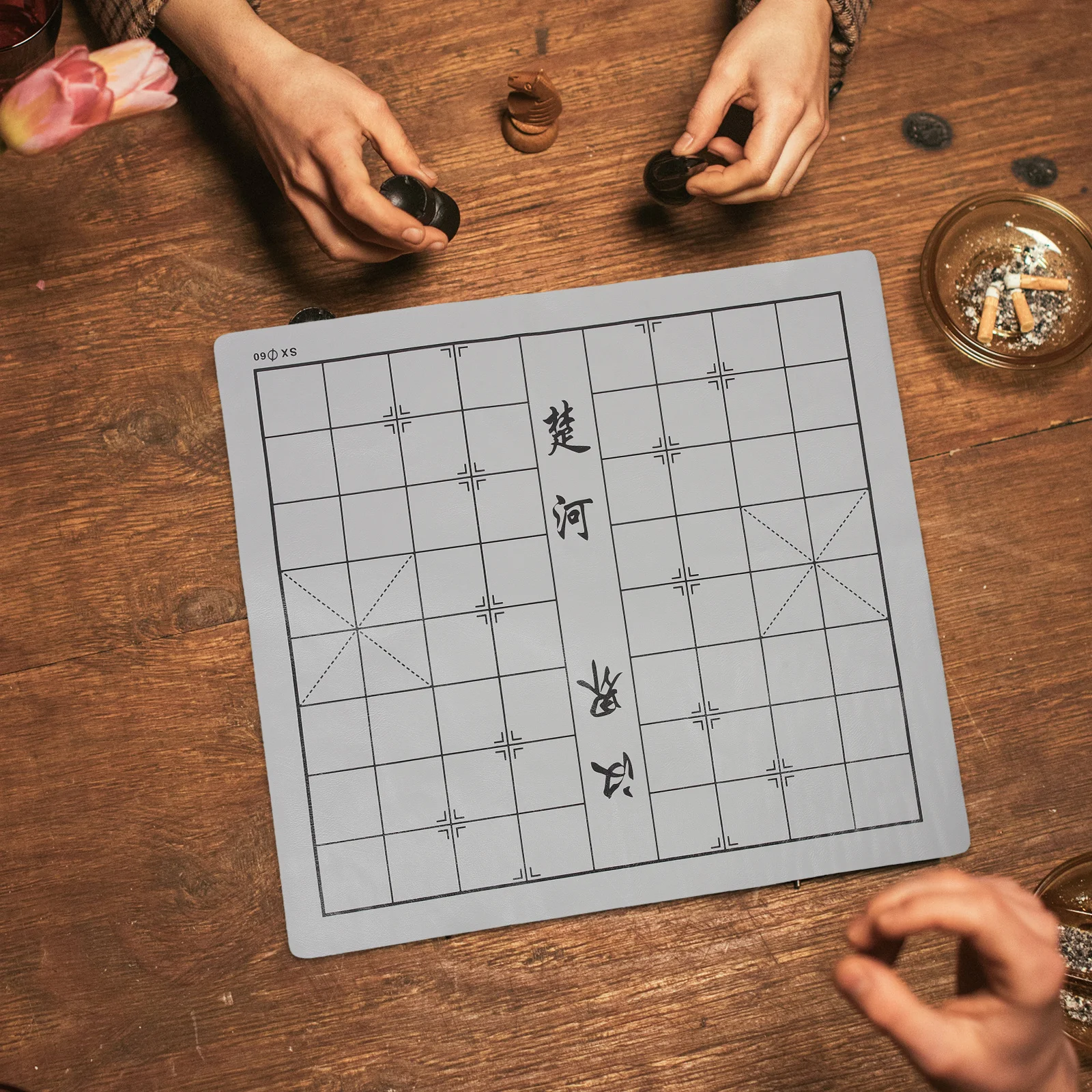 Folding Dual-Sided Pu Chessboard For Chinese Chess Weiqi Board Foldable Game Accessories Durable Practical Board