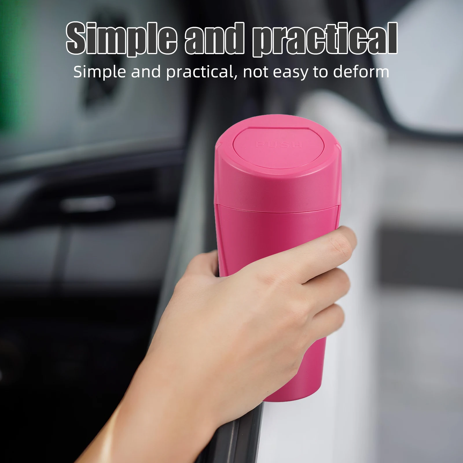 

Car Trash Can Multifunctional Flip Top Leakproof Garbage Bin Compact Home Car Accessories VehicleTrashCanBin Storage Organizer