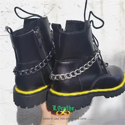 Breloques de chaussures en or pour femmes et filles, attache de chaussure, accessoires de bottes, décoration de chaussures, bijoux punk, cadeau de construction