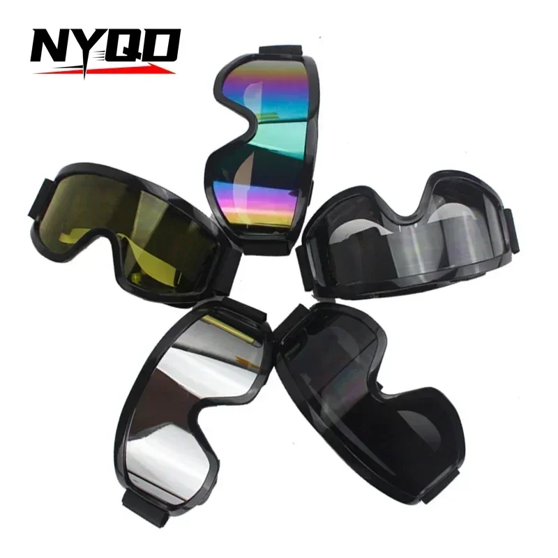 Fashion New Men Women Ski Goggles Scooter ATV Helmet Eyewear Velar Tinted Off Road Motocross Glasses Films Can Replacement