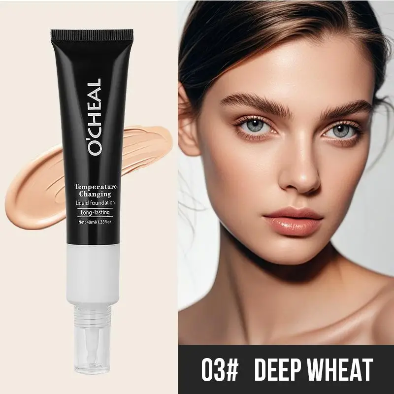 Long Lasting Thermostatic Liquid Foundation Oil Control Brightening Not Fading Concealer Face beauty Makeup Cosmetic
