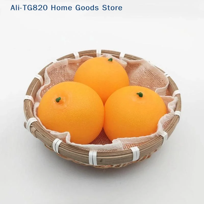[TG820]Simulated Orange Stress Ball Squeeze Ball DIY Handmade ASMR Sensory Anti Stress Relief Toys With Crisp Sound