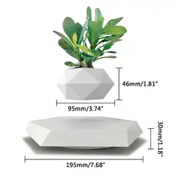 Magnetic Levitating Plant Pot Floating Flower Planter Rotating Futuristic Decor Levitation Air Bonsai Holder Birthday Gift