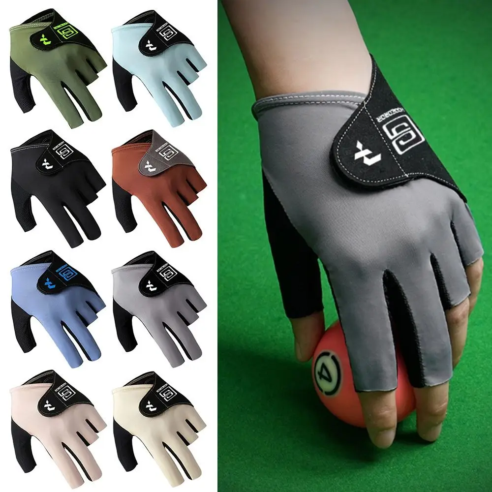 

Fashion Left Hand Billiards Glove Elastic Non Slip Billiard Training Gloves Breathable Half Fingers Glove Fitness Accessories