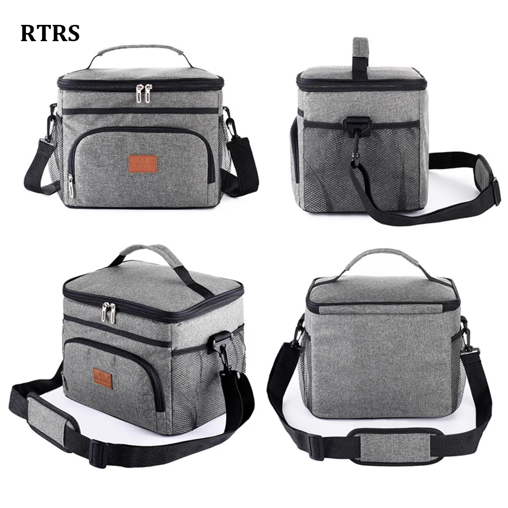 15LOutdoor Camping Portable Thermal Bag Large Capacity Cooler Shoulder Bag Nauture Hike Lunch Ice Picnic Box Waterproof Tote Bag