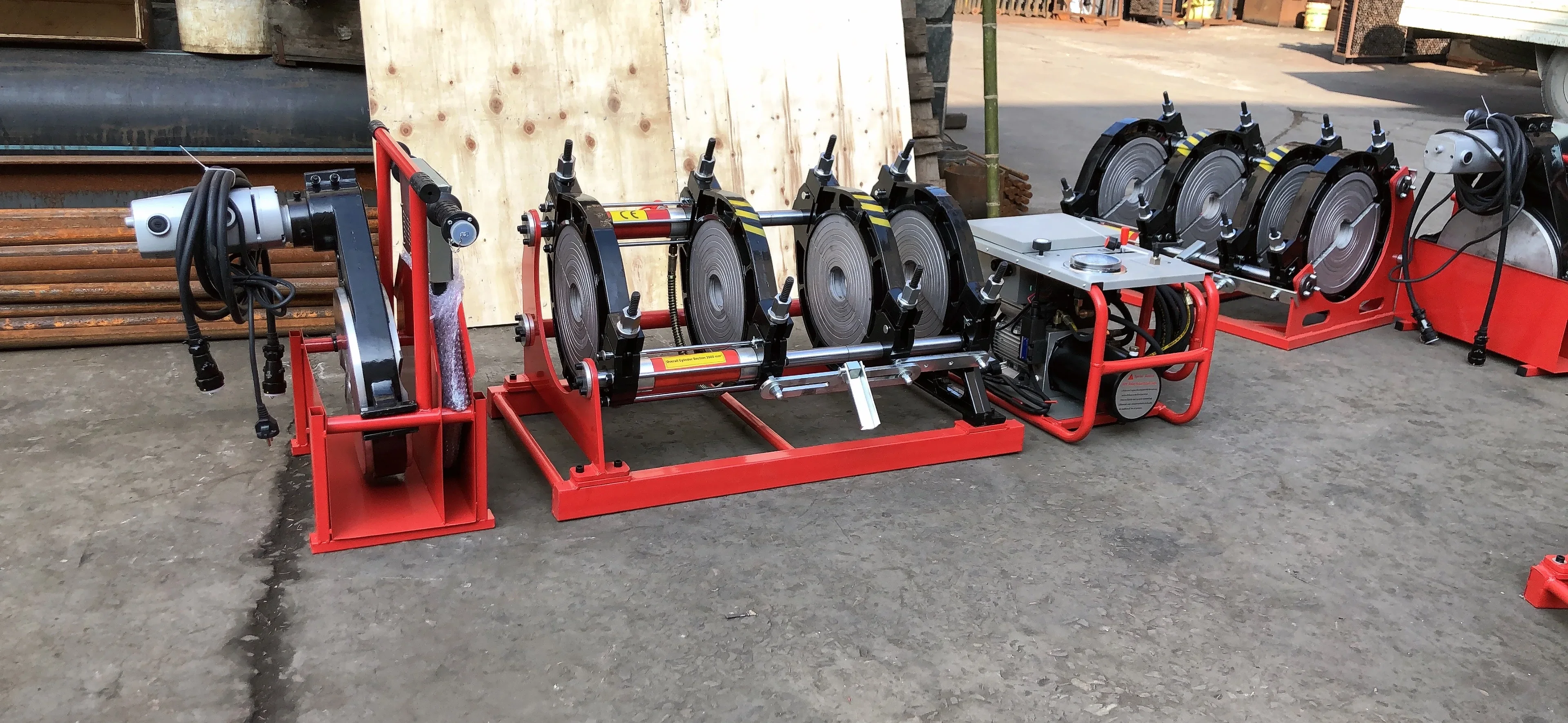 معدات لحام المؤخرة الهيدروليكية 90-315 مم/آلة لحام مدخنة الأنابيب HDPE