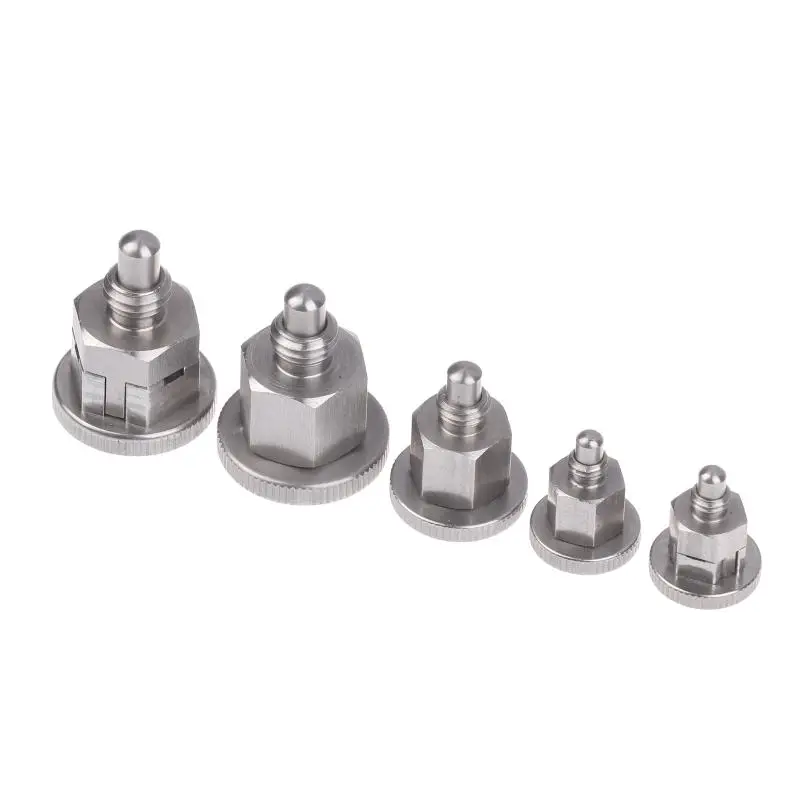 M6 M8 M10 Durable Stainless Steel Indexing Pin Full Knob Plunger with Spring for Position Control in Machines