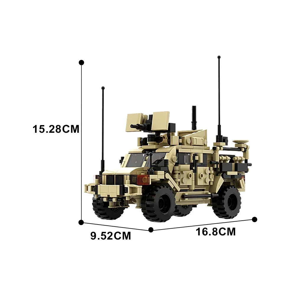 Gobricks MOC MRAP Cougar H (4×4) Tank Bricks Military War Infantry Mobility Rapid Response Vehicle Building Blocks Toy Gift