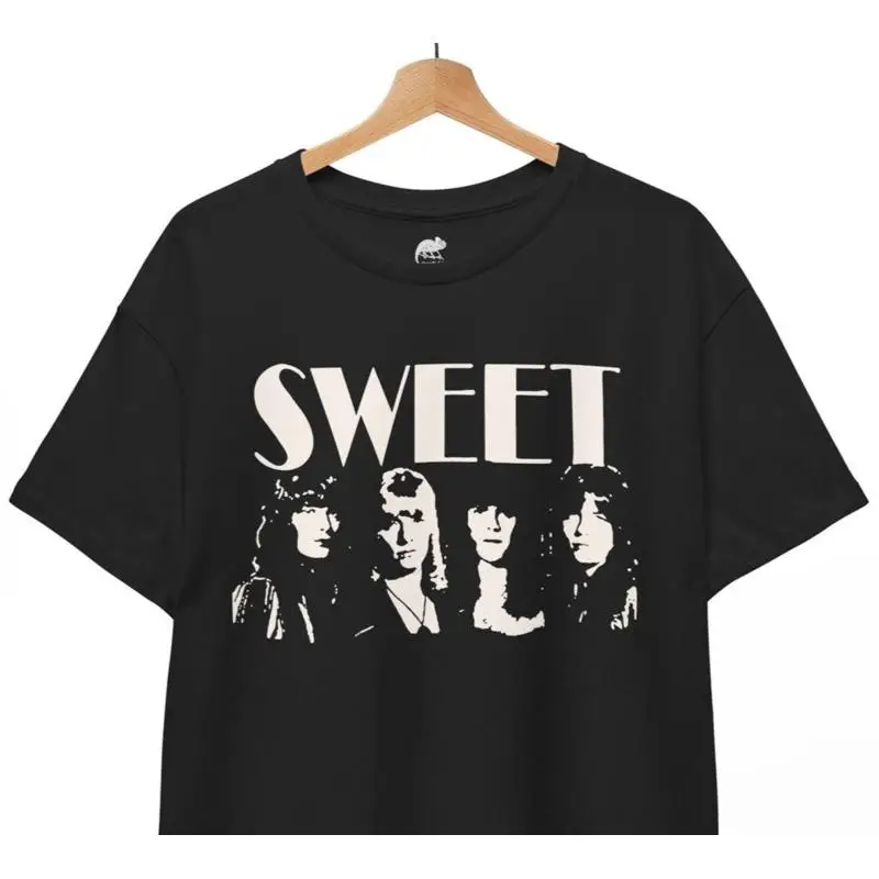 Camiseta Sweet Glam rock, banda de música rock punk metal gótico retrô, camiseta unissex